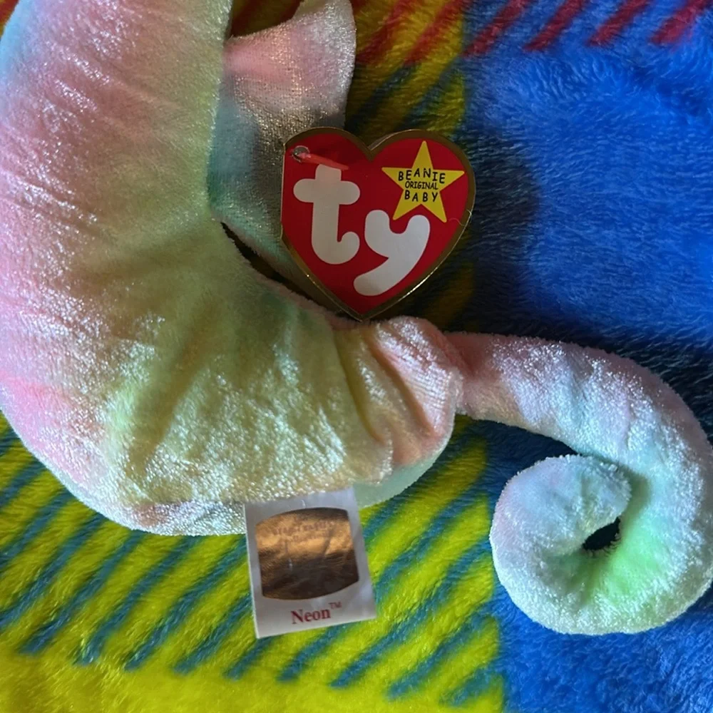 Ty Neon the Seahorse Beanie Baby